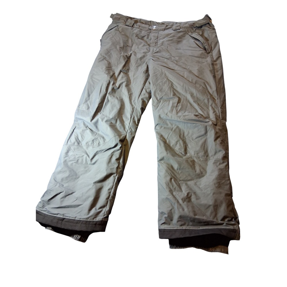 Columbia Omni-Tech Omni-Heat Gray Snow Pants Mens XL Regular Waterproof Ski